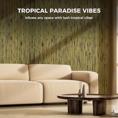 OUZUGIE 2 Pack 96x48 Inch Natural Bamboo Wall Panel - Image 3