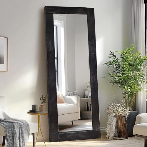 65x24in Full Length Mirror, Solid Wood Convex Frame - Image 7