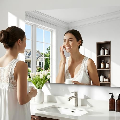 30"x36" Frameless Mirror, Frameless Bathroom Mirror - Image 4