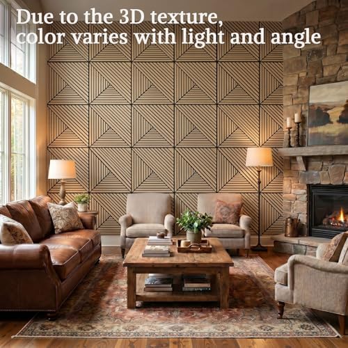 Acoustic Wall Panels, 8 Piece 23.62"X 23.62" PVC Peel and Stick Wall Panels - Image 6