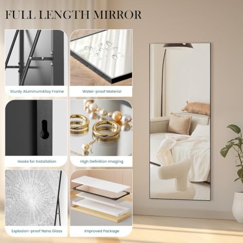 DUMOS 64"x21" Full Length Mirror, Full Body Mirror - Image 5