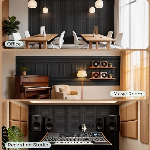 TO-TH Sound Proofing Panels Peel and Stick Wall Panel 12Pack, Rustic Walnut - Image 7