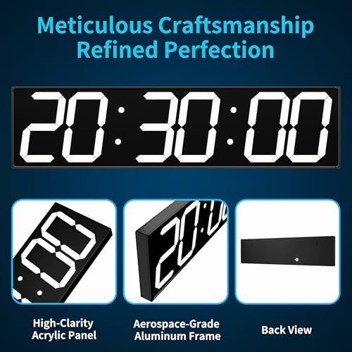CHKOSDA Large Digital Wall Clock 28 Inch - Image 6