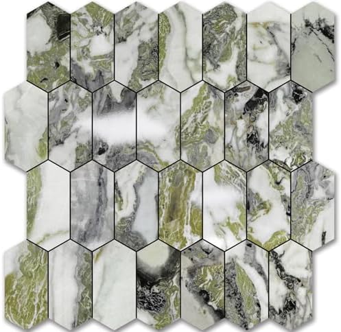 Vamos Tile Long Hexagon Peel and Stick Backsplash Tile by VamosTile