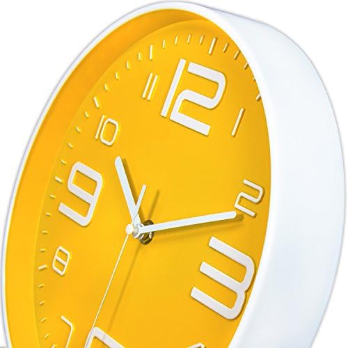 45MinST 10 Inch 3D Number Dial Face Modern Wall Clock, Silent Non-Ticking Round - Image 2