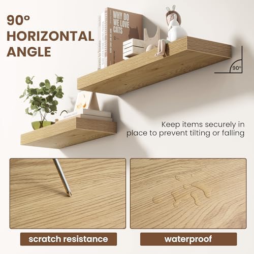 Acovy 24 Inch Floating Shelves for Wall 2 Pack, Wall Mounted Floating Shelf - Image 4
