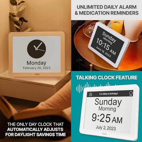 Robin Day Clock 2026 for Seniors, Easy-to-Read Display for Elderly, Day Date - Image 2