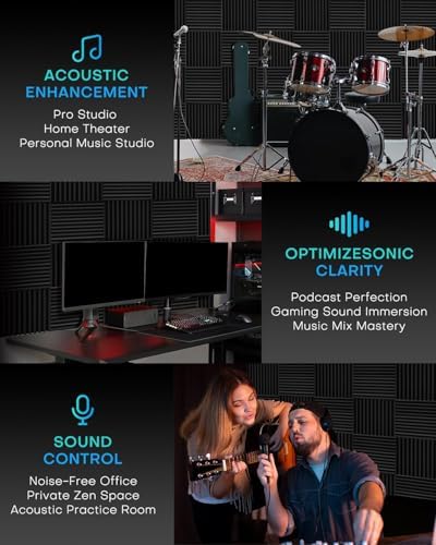 52 Pack Acoustic Foam Panels, High Density Acoustic Panels Sound Absorbing - Image 5