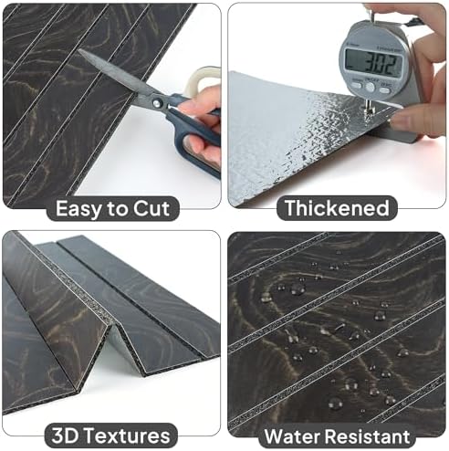 Peel and Stick 3D Wall Panels, Wood Grain, 20 Pack - Image 7