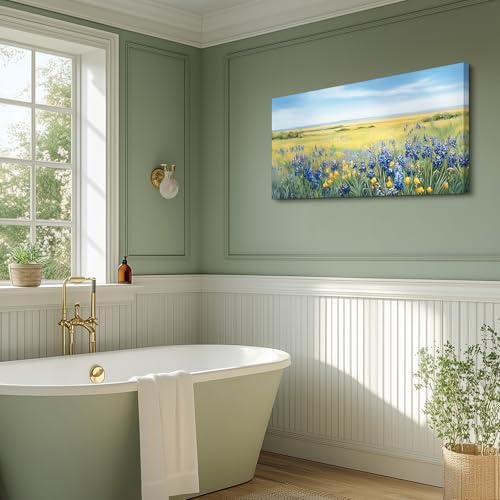 crmotu Landscape Wall Decor, Nature Meadow Wildflowers Prints 24"x48" - Image 5