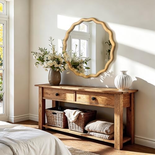 AMOISE Round Wavy Wall Mirror - Image 4