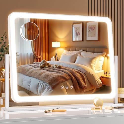Gvnkvn Lighted Makeup Mirror, 17.3"x13" Hollywood Vanity Mirror by Gvnkvnlightupyourhome