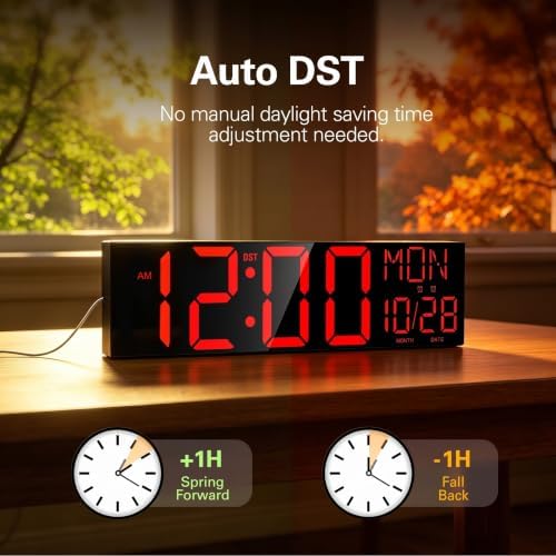 JALL 30" Oversize Digital Wall Clock - Image 4