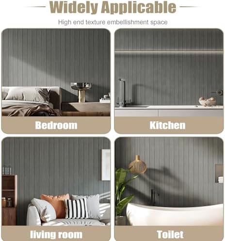 Thick Wood Slat Wall Panels, Modern 3D Peel and Stick, 15.75"x118" - Image 7