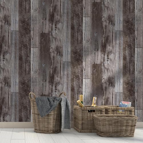 Yun-aeon Natural Wood-Gray Contact Paper Peel and Stick Wallpaper - Image 3