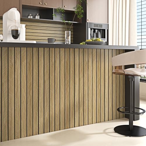Wallercity Brown Peel & Stick Soundproof 3D Wood Slat Wall Panels - Image 3