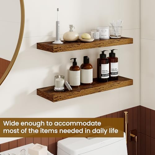 24 Inch Floating Shelves, 6.7" Deep Wall Shelves, Rustic Wall Shelf - Image 6