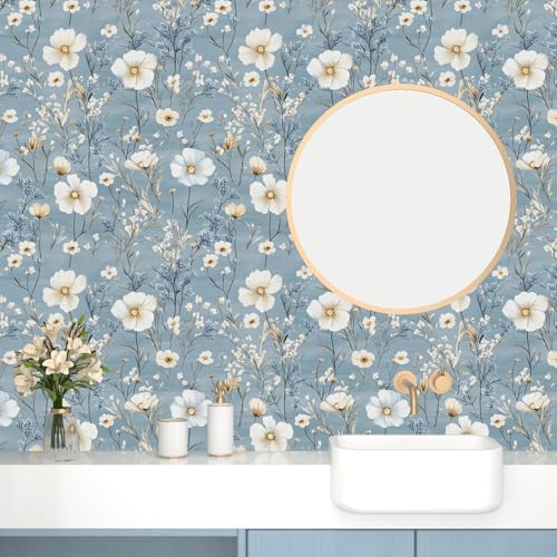 Laatse Vintage Floral Wallpaper Peel and Stick 17.5" x 393" - Image 6