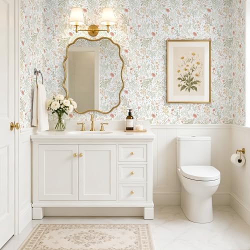 Floral Peel and Stick Wallpaper Vintage Botanical Contact Paper 17.3" x 197" - Image 3