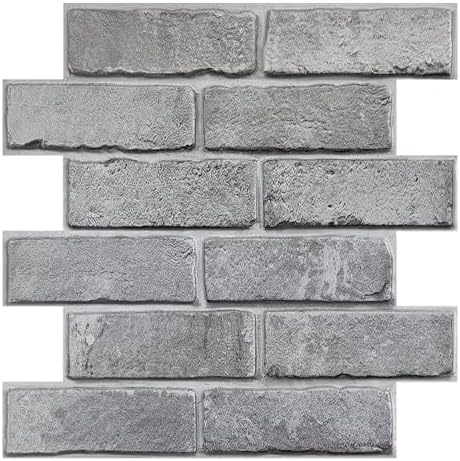 COMSTICKC 3D Peel and Stick Faux Brick Wall Panels by COMSTICKCDECOR