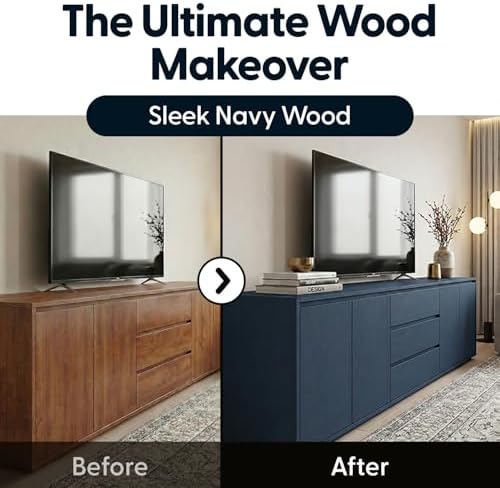 Navy Blue Wood Contact Paper Peel and Stick, 17.3" x 118" Self Adhesive Matte - Image 3