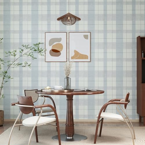Timeet Modern Peel and Stick Wallpaper Wallpaper Blue Gray Boho Contact Paper - Image 3