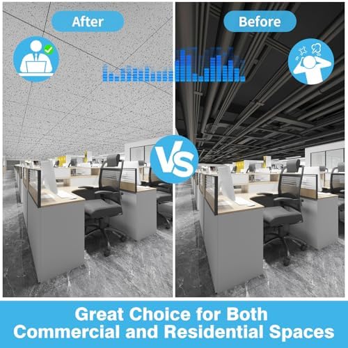 Art3d Acoustic Drop Ceiling Tiles, 2x2 ft, Covers 48 Sq. Ft. - Image 2