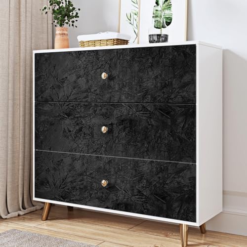 Wallercity Black Floral Velvet Flock Contact Paper - Image 7