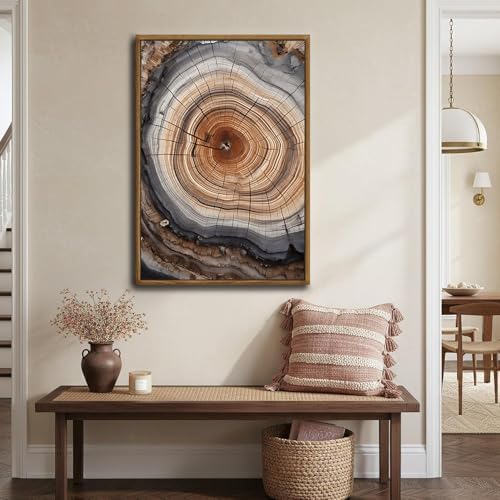 Tree Ring Wall Art Framed, Modern Nature Decor - Image 6