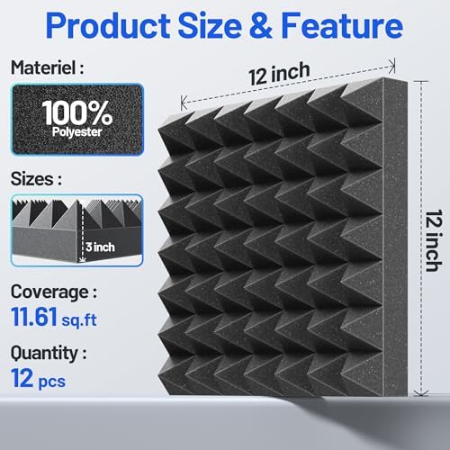 12 Pack Sound Proof Foam Panels - Image 6