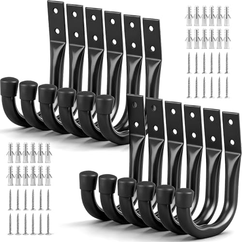 Heavy Duty Garage Storage Hooks, 12-piece Bike Hooks by SWANLAKETOOLS