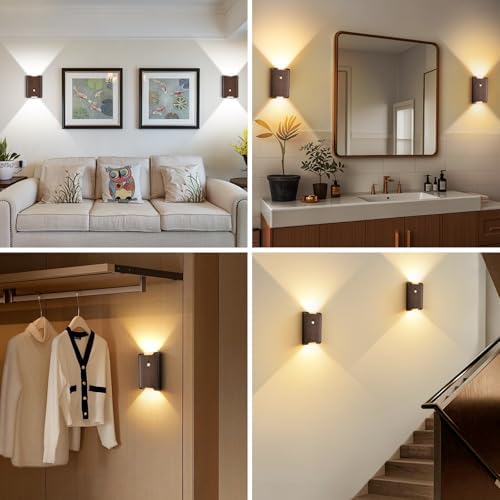 Eneru Motion Sensor Wall Sconce, Rechargeable Wireless Lights Indoor 4 Pack - Image 5
