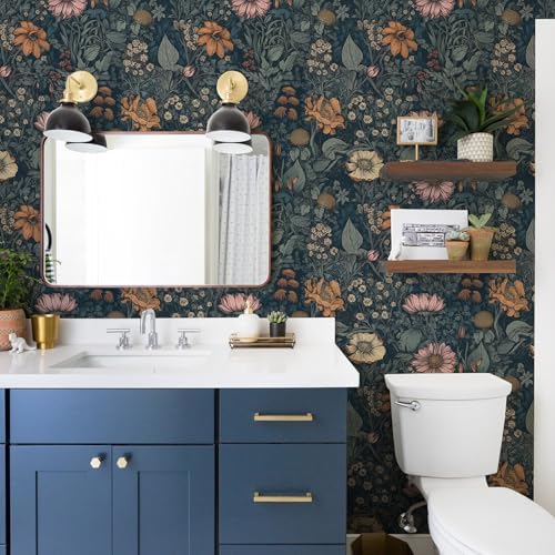 Orainege Vintage Peel and Stick Wallpaper Boho Floral Wallpaper - Image 4