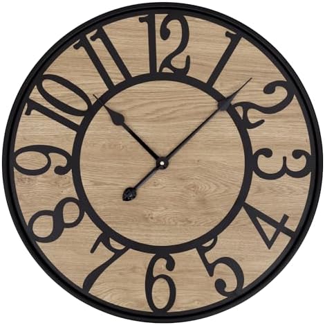 LEIKE Large Wall Clocks Living Room Decor, Non Ticking Silent, Battery Operated by LEIKEWALLCLOCK