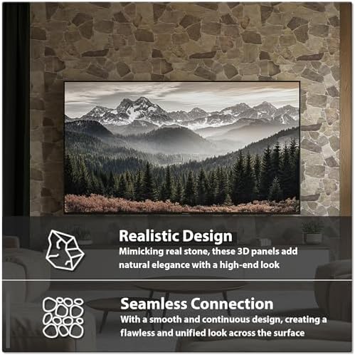 Large-Format 3D Faux Stone Wall Panels, Wild Boulder, 67 Sq Ft - Image 3
