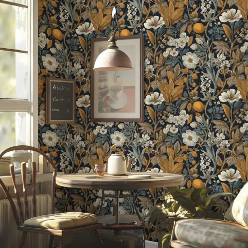 Stickorama Vintage Floral Peel and Stick Wallpaper Self Adhesive 17.72" x - Image 2