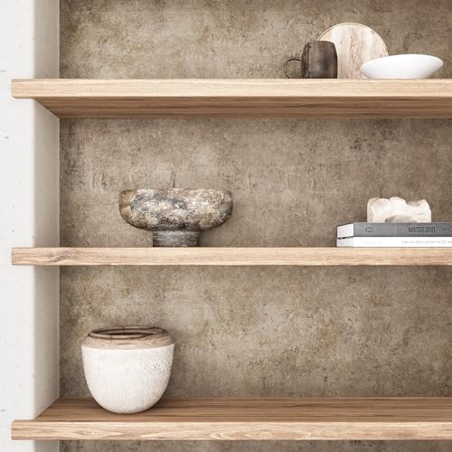 VEELIKE Grunge Metallic Wallpaper Brown Concrete Wallpaper Peel and Stick - Image 7