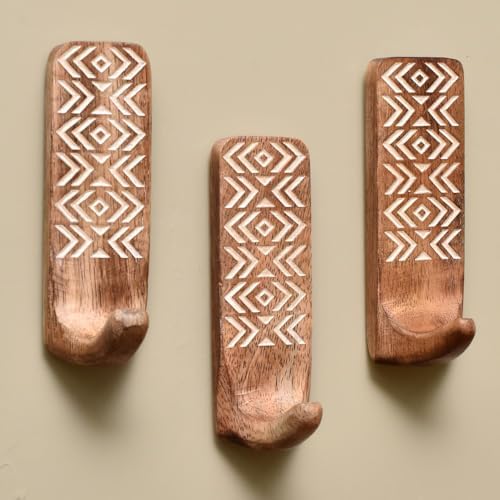 Indian Shelf 150 Pieces Bulk Wood Adhesive Wall Hooks – Wholesale Boho Peel and by IndianShelf