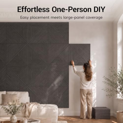 TONOR 16 Pack Acoustic Panels Peel and Stick, 23.6''x23.6''-62 sq.ft. - Image 3