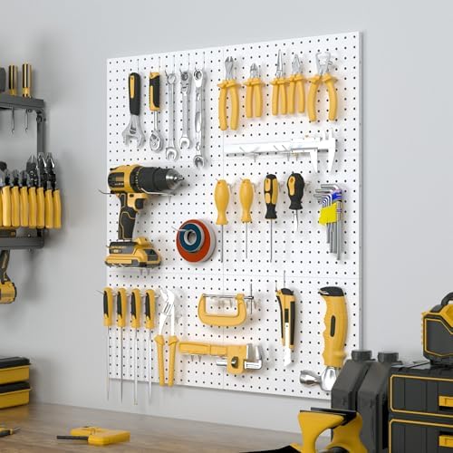 Spampur Peg Board, 6 Pack Metal Pegboard Panels - Image 2