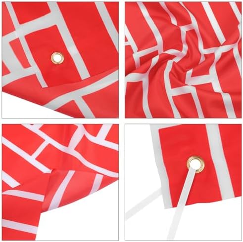 10x30ft Christmas Red Brick Wall Backdrop Photo Background Fabric - Image 3