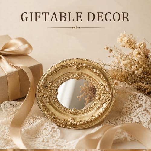 Golden Mini Vintage Mirror - Image 5