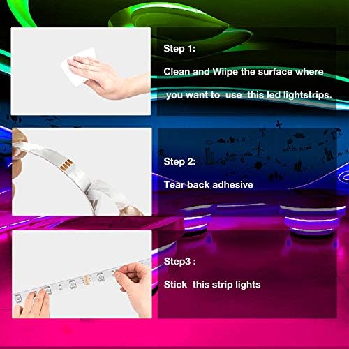 DAYBETTER SMD 5050 Remote Control Led Strip Lights 50ft Color Changing - Image 6