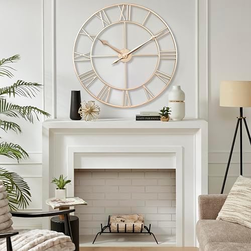 CLXEAST Large 30 Inch Gold Wall Clocks - Image 6