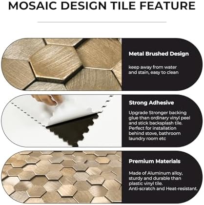 STICKGOO Mosaic Peel and Stick Backsplash Tiles, 8 Sheets - Image 4