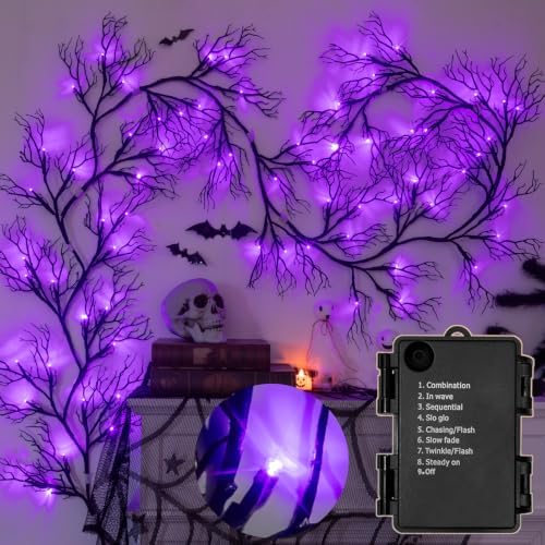9 Ft Halloween Decor Vine with 45 LED Lights, Adjustable Shape by Unknown