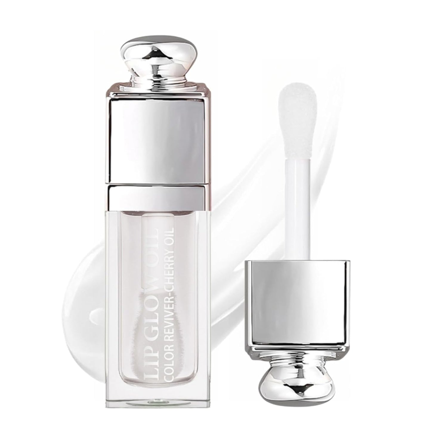 Hydrating Lip Glow Oil-Lip care oil- Lip Oil Tinted for Lip Care and Dry Lips-Prevents Dry Cracked-Non-sticky Big Brush Head-Lip Plumping -Lip Oil gloss tinted-000#CLEAR