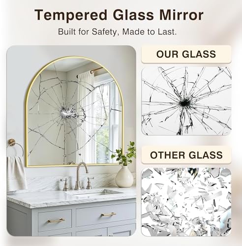 Arched Bathroom Vanity Mirror for Over Sink - Image 5