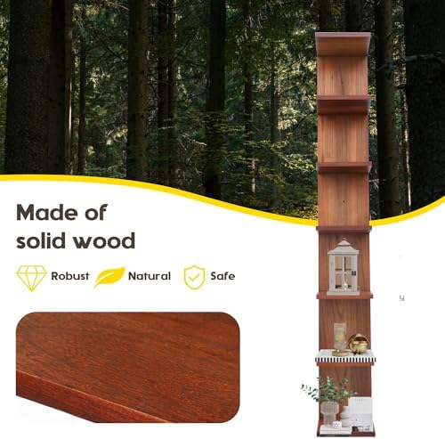 7 Tier Wall Shelf Unit, Vertical Column Floating Storage Home Decor Organizer - Image 4