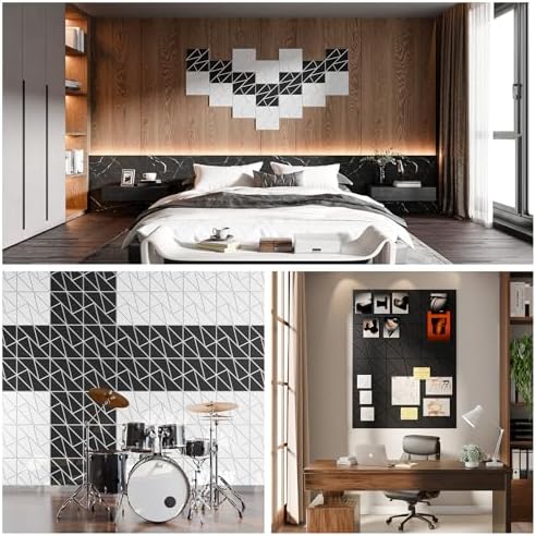 22 Pack Acoustic Panels, Decorative Sound Panels, High Density Soundproof Wall - Image 5